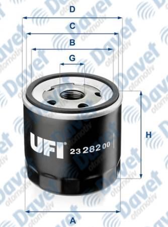 UFI 2328200 Yag Filtresi Vida Yok Golf 92-98 / Polo 91-00